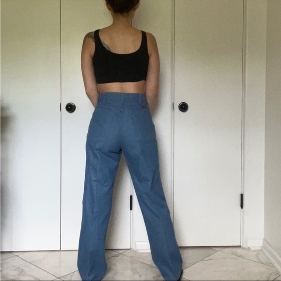 Vintage Wrangler jeans Light Denim Pant Trousers  bootcut 34x30 tag - Picture 2 of 13